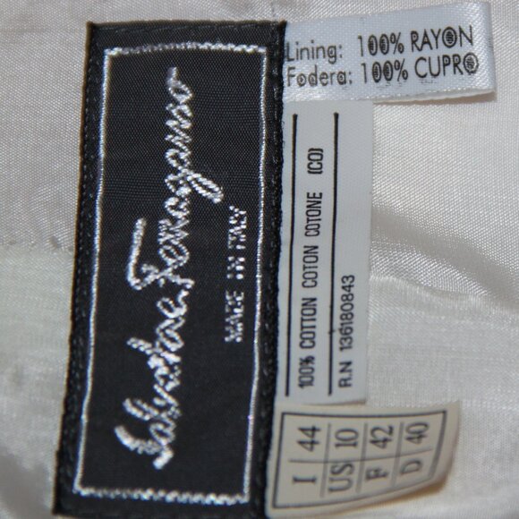 SALVATORE FERRAGAMO Trench Coat Belted Jacket Cotton Graphic Floral Print US 10 - Picture 13 of 14